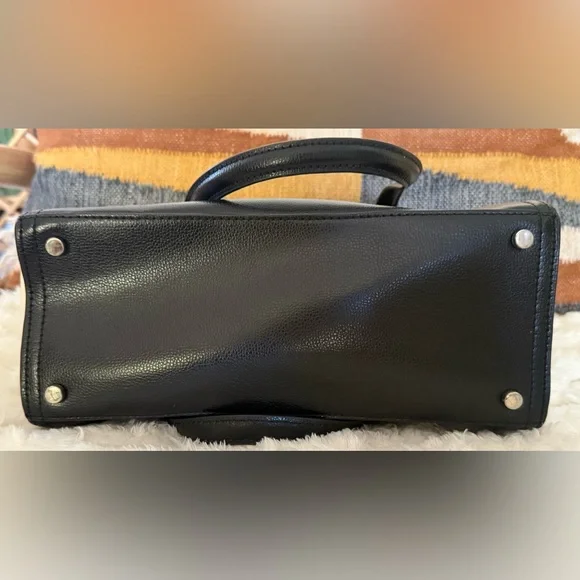 Kate Spade Patterson Drive Small Geraldine Satchel Black & Cement, MSRP $329 - Picture 7 of 10